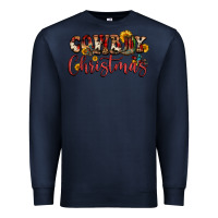 Navy cowboy christmas Premium Sweatshirt - FaDigitalArtStudio