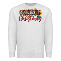 Oatmeal Heather cowboy christmas Premium Sweatshirt - FaDigitalArtStudio