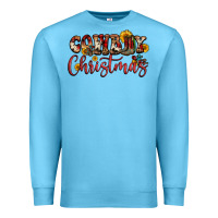 Ocean Blue cowboy christmas Premium Sweatshirt - FaDigitalArtStudio