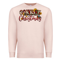 Pale Pink cowboy christmas Premium Sweatshirt - FaDigitalArtStudio