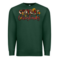 Sports Green cowboy christmas Premium Sweatshirt - FaDigitalArtStudio