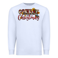 White cowboy christmas Premium Sweatshirt - FaDigitalArtStudio