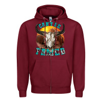 Burgundy cant be tamed Zipper Hoodie - texasbilliewilder