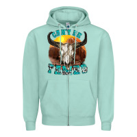 Seafoam cant be tamed Zipper Hoodie - texasbilliewilder