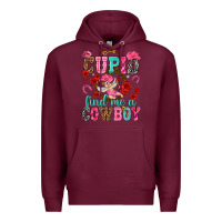 Burgundy cupid find me a cowboy Premium Hoodie - NancyCooperArtShop