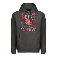 Charcoal Heather cupid find me a cowboy Premium Hoodie - NancyCooperArtShop