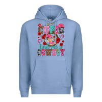 Colony Blue cupid find me a cowboy Premium Hoodie - NancyCooperArtShop