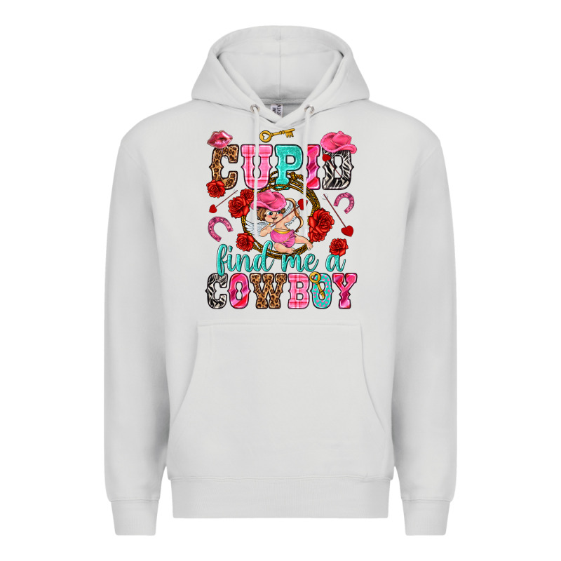 Cupid Find Me A Cowboy Premium Hoodie by NancyCooperArtShop | Teevron