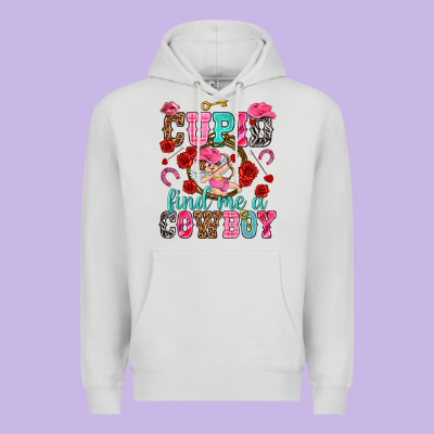 Cupid Find Me A Cowboy Premium Hoodie Designed By Nancycooperartshop