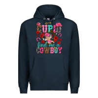 Navy cupid find me a cowboy Premium Hoodie - NancyCooperArtShop