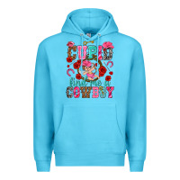 Ocean Blue cupid find me a cowboy Premium Hoodie - NancyCooperArtShop