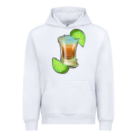 White Tequila Shot Urban Hoodie - Jasminsmagicworld