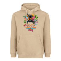 Mushroom summer vibes messy bun Heavyweight Hoodie - Zillion Design Studio
