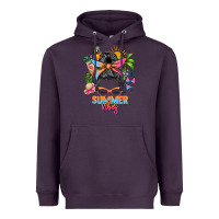 Plum summer vibes messy bun Heavyweight Hoodie - Zillion Design Studio