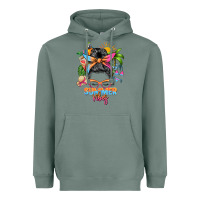 Sage summer vibes messy bun Heavyweight Hoodie - Zillion Design Studio