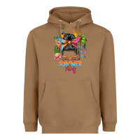 Toasted Coconut summer vibes messy bun Heavyweight Hoodie - Zillion Design Studio