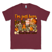 Burgundy im just here for the snacks basketball sister Classic Tee - Zillion Design Studio