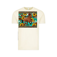 Vintage Arctic western horse sunflowers Vintage Tee - Artiststas