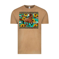 Vintage Camel western horse sunflowers Vintage Tee - Artiststas
