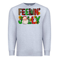 Heather Grey feelin' jolly Premium Sweatshirt - FaDigitalArtStudio