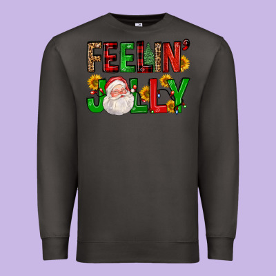 Feelin' Jolly Premium Sweatshirt Designed By Fadigitalartstudio