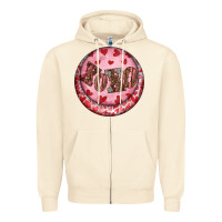 Sandshell Western valentine's day xoxo round earrings Zipper Hoodie - RanaPortraitStore