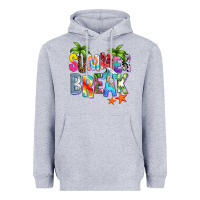 Heather Grey summer break Heavyweight Hoodie - Zillion Design Studio