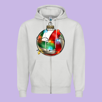 Christmas  Volleyball Zipper Hoodie Designed By Zillion Design Studio