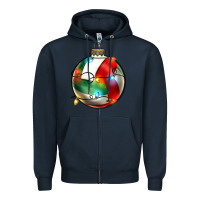 Navy christmas  volleyball Zipper Hoodie - Zillion Design Studio
