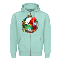 Seafoam christmas  volleyball Zipper Hoodie - Zillion Design Studio
