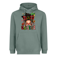 Sage christmas believe afro messy bun Heavyweight Hoodie - texasbilliewilder