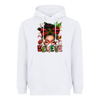 White christmas believe afro messy bun Heavyweight Hoodie - texasbilliewilder