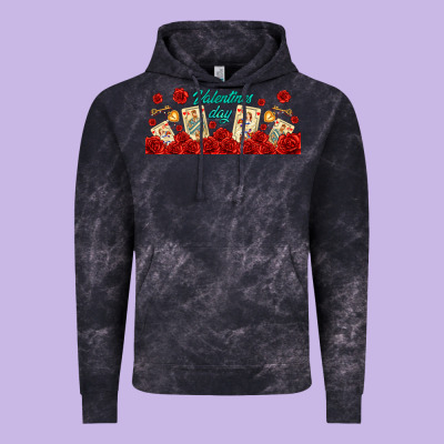 Valentines Day With Playing Cards Vintage Hoodie Designed By Adodesignshop