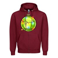 Burgundy christmas  tennis Zipper Hoodie - Zillion Design Studio