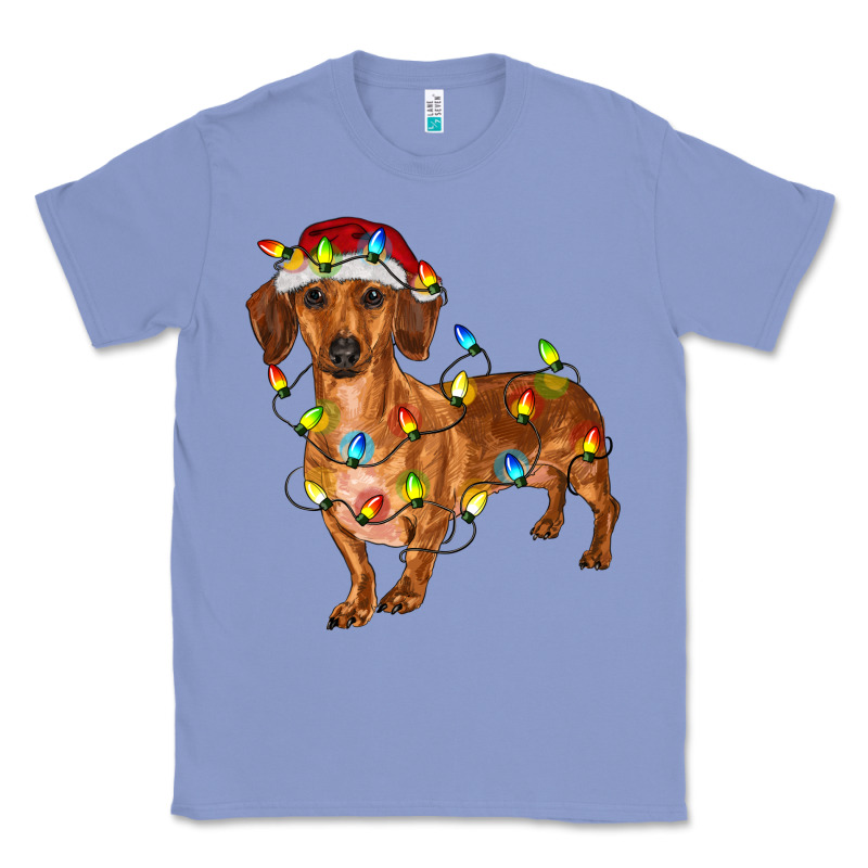Dachshund Christmas Lights Classic Tee by RanaPortraitStore | Teevron