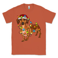 Copper Dachshund Christmas Lights Classic Tee - RanaPortraitStore