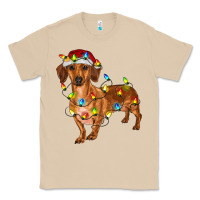 Mushroom Dachshund Christmas Lights Classic Tee - RanaPortraitStore