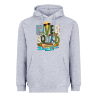 Heather Grey river squad Heavyweight Hoodie - Zillion Design Studio