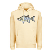 Pina Colada White Bass Fish Illustrations Premium Hoodie - LillyAllenDesigns