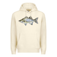 Sandshell White Bass Fish Illustrations Premium Hoodie - LillyAllenDesigns
