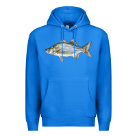 True Royal White Bass Fish Illustrations Premium Hoodie - LillyAllenDesigns