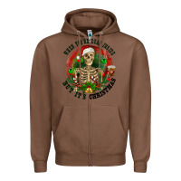 Chestnut When you're dead inside but it's christmas Zipper Hoodie - RanaPortraitStore