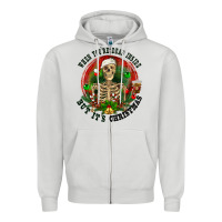 Dove Grey When you're dead inside but it's christmas Zipper Hoodie - RanaPortraitStore