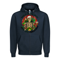 Navy When you're dead inside but it's christmas Zipper Hoodie - RanaPortraitStore