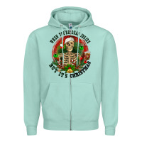 Seafoam When you're dead inside but it's christmas Zipper Hoodie - RanaPortraitStore