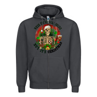 Smoke When you're dead inside but it's christmas Zipper Hoodie - RanaPortraitStore