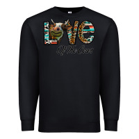 Black lov of thecows Premium Sweatshirt - CowhideDigitalArt
