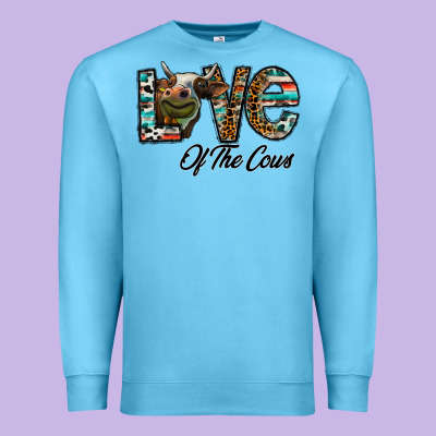 Lov Of Thecows Premium Sweatshirt Designed By Cowhidedigitalart