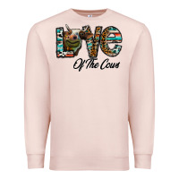 Pale Pink lov of thecows Premium Sweatshirt - CowhideDigitalArt