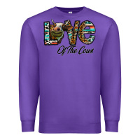 Purple lov of thecows Premium Sweatshirt - CowhideDigitalArt